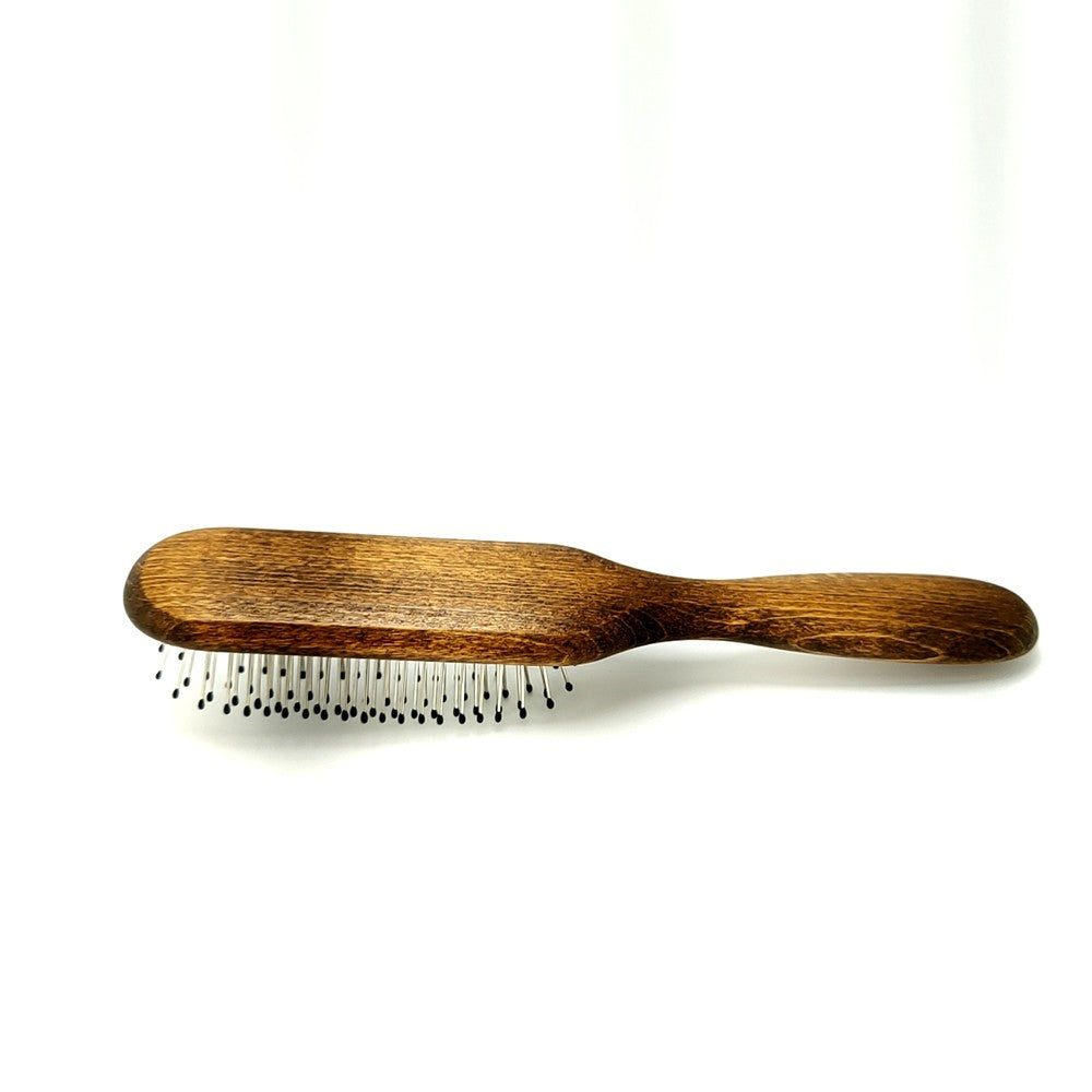 Pneumatik Haarbürste Drahtstifte mit Noppen Gummikissen Holz Entwirrbürste