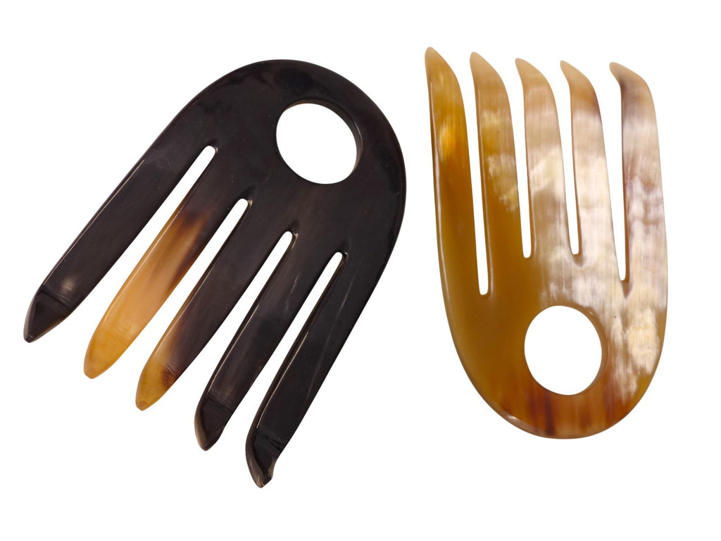 Hornkamm Afrokamm Anna Strähnenkamm 13 cm sehr grobe Zahnung BIO ÖKO Horn